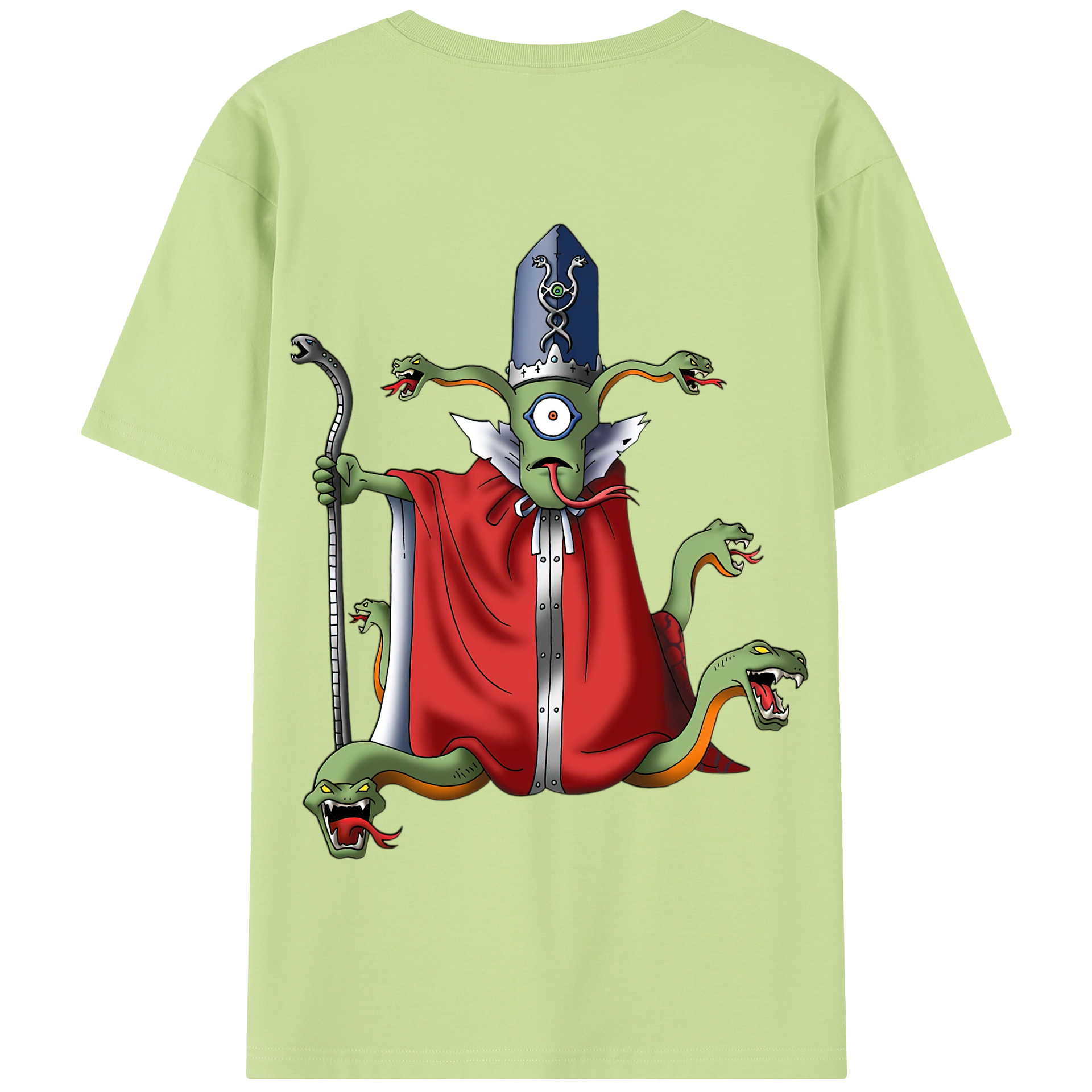 （画像用） ドラゴンクエスト Doragon Kuesuto Dragon Quest 綿100％半袖Tシャツ（背面プリント）